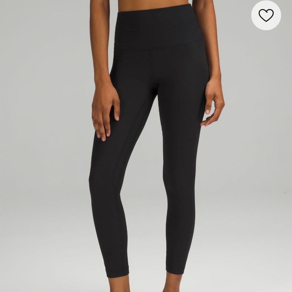 Lululemon Align ribbed 25” black leggings size 8